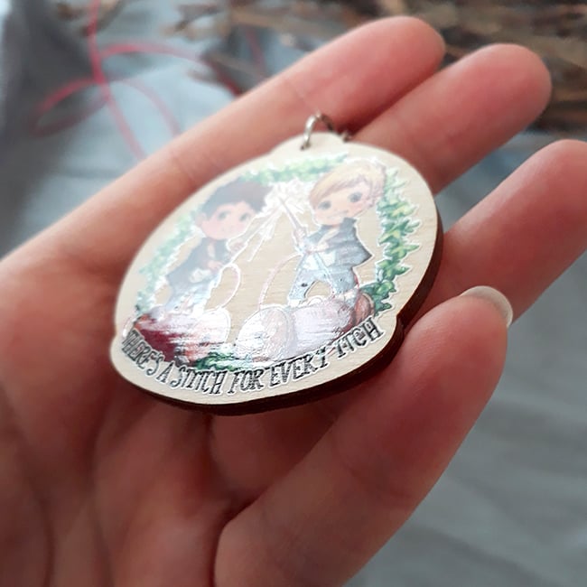 The Stitch Keychain (wooden)