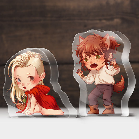 Big Bad & Little Red Acrylic Blocks