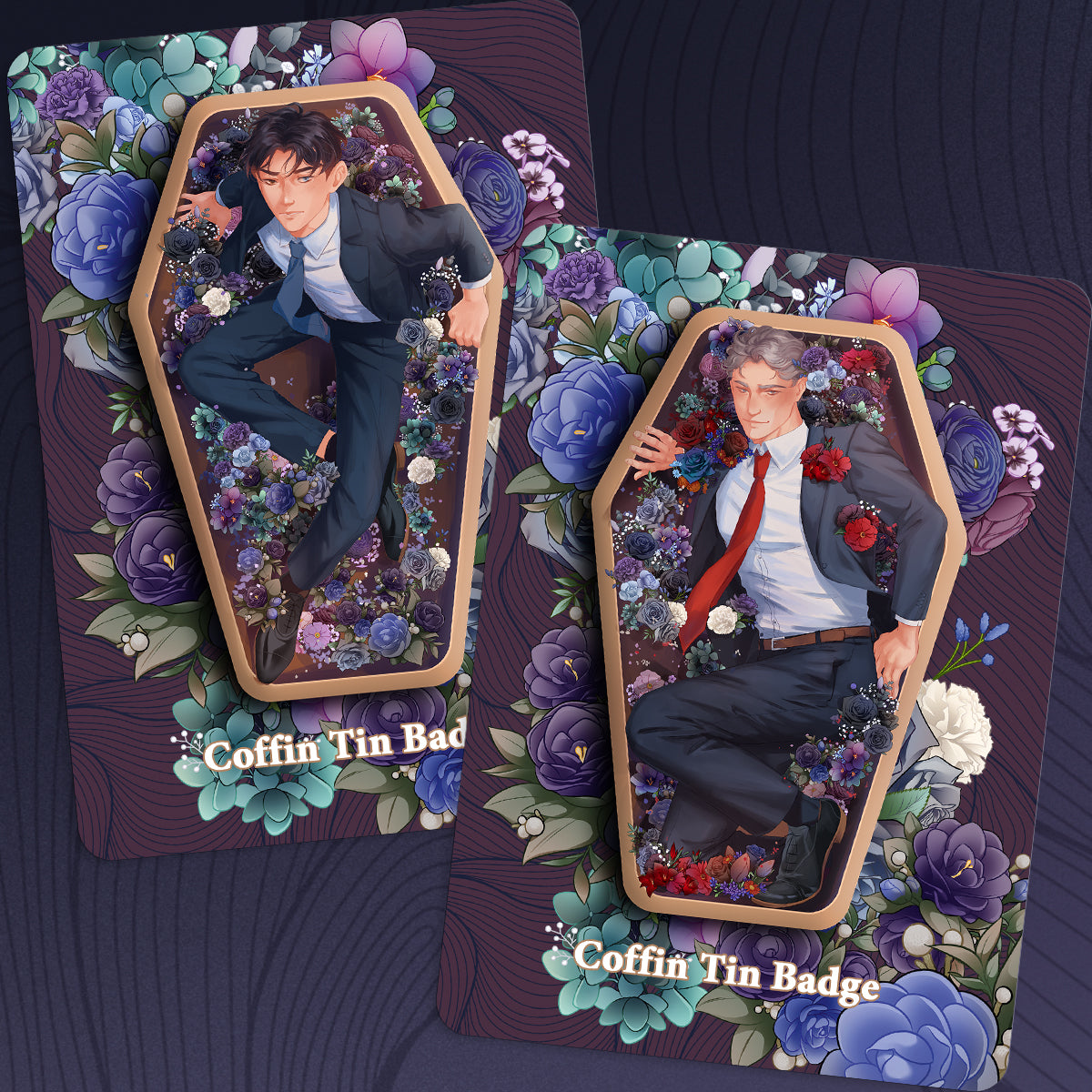 Helluva Coffin Tin Badges