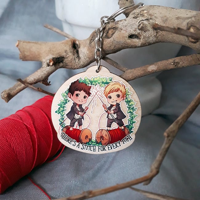 The Stitch Keychain (wooden)