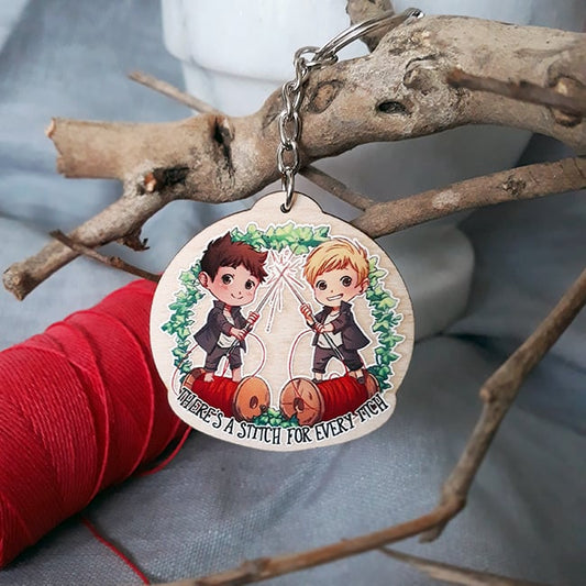 The Stitch Keychain (wooden)
